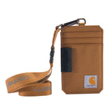 Carhartt 700D Nylon Duck ID Holder and Lanyard, W/Mesh ID Window for Quick Access, Carhartt Brown