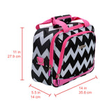 Rockland Fashion Softside Upright Luggage Set, Expandable, Pink Chevron, 2-Piece (14/19)