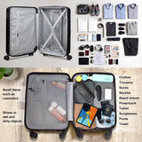 Verdi Hardside Carry On Luggage with Spinner Wheels, Lightweight Travel Suitcase