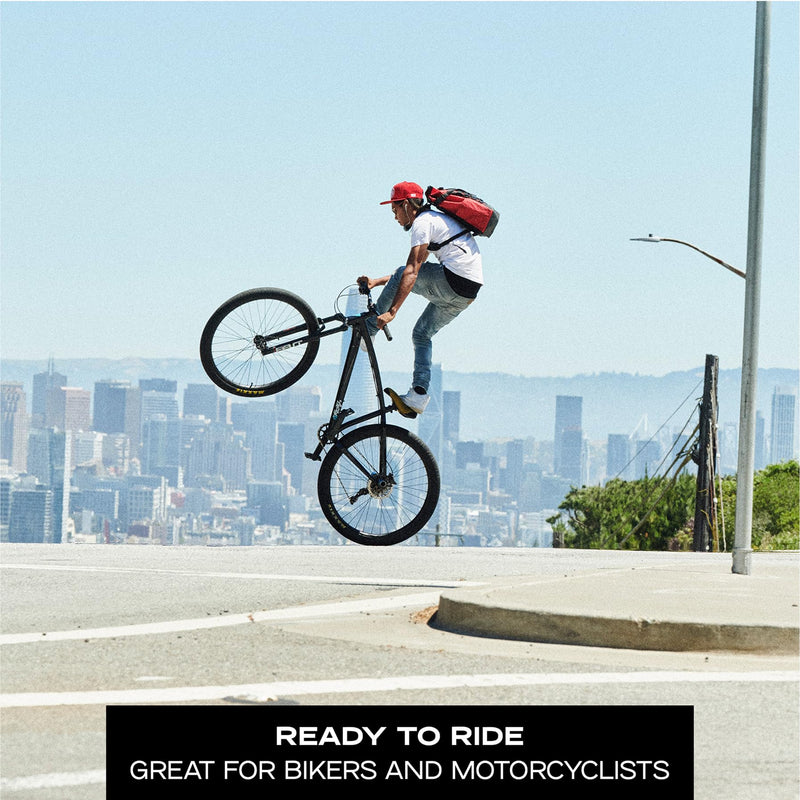 Chrome Industries Barrage 18L Black Roll-Top Backpack – Water Resistant Bag for Work, School, Travel – Features Cargo Net & Laptop Pocket