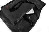 FH Canvas Backpack Vintage Backpack Black Daypack for Men Women Laptop Travel Rucksack