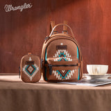 Montana West Wrangler Western Mini Backpack Purse Aztec Back Pack Bookbag for Girls Women with Coin Purse