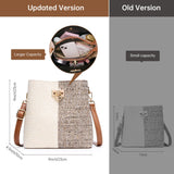 KALIDI Crossbody Bag for Women Shoulder Tote Handbag PU Leather Bucket Bag Cross body Purse with Adjustable Strap, Multi Pockets