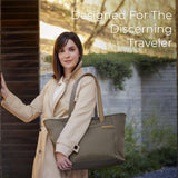 Briggs & Riley Traveler Tote Bag for Women & Men - Nylon Tote Bag for Weekend Travel & Work, Carry On Handbag, Smooth Zipper Closure, Leather Touchpoint - Baseline Collection, Olive