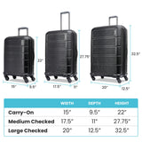 American Tourister Stratum 2.0 Expandable Hardside Luggage with Spinner Wheels, Checked-Medium, Jade Green