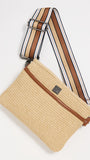 Think Royln Women's Raffia Bum Bag, Dune/Saddle, One Size