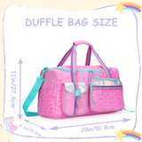 Kids Duffle Bag Girls Women Travel Bag Gifts Overnight Bags for Girls Women Tote Sleepover Gym Dance Bags for Kids with Shoes Compartment