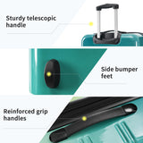 Merax Luggage Sets 3 Piece, Hardside Expandable Suitcase Set with Spinner Wheels, Lightweight Gradient Color Luggage 20+24+28 IN,Green+Yellow