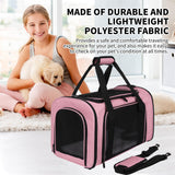 Yipincover Cat Carriers Soft-Sided,Pet Carrier for Small Cats Dogs Puppies up to 1-15 LBS,TSA Airline Approved, (Medium,Pink)