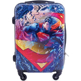 FUL DC Comics Superman 21 Inch Kids Carry On Luggage, Hardshell Rolling Suitcase with Spinner Wheels, Multi