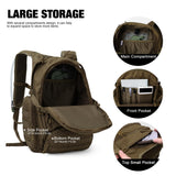Mardingtop 25L Tactical Backpacks Molle Hiking daypacks for Camping Hiking Military Traveling Motorcycle Khaki