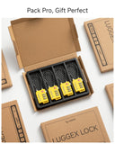 LUGGEX Luggage Scale 1 Pack + TSA Cable Lock Bundle 4 Pack, Travel Essentials Kit (Black+Blue)