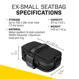 Topeak Elementa Seatbag XS – Compact Under-Saddle Bike Tool Bag in Black with Anti-Slip Fabric, Hook-and-Loop Mount & Durable 1000D Polyester – Discreet 0.2 L Storage for Tube & Levers