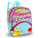 Nintendo Pokemon Mini Backpack Bundle - 11” Canvas Backpack with Front Pocket, Water Bottle, More | Pokemon Backpack Purse Set for Girls