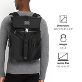 TUMI - Alpha Bravo Logistics Backpack - Front-Flap Design - Everyday Travel and Commute Bag - Fits Up to 15" Laptop - 17.0" X 13.0" X 6.75" - Black