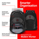 Wenger Synergy Laptop Backpack, Fits 16 Inch Laptop, Men's and Women's Laptop Bag, Black/Grey
