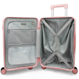 World Traveler Dejuno Smart 20-Inch Carry-On Luggage with USB Ports - Pink
