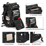 YOUMIAN Large Capacity For Travel Hiking Sports Carry On Backpack Durable Convertible Duffle Bag Laptop airplane (black, 60L-Large)