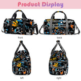Kids Overnight Duffle Bag Boys Sport Gym Bag with Shoe Compartment & Wet Pocket, Carry On Weekender Travel Bag for Kid Boys