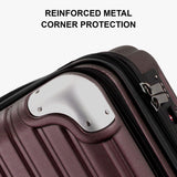 LEVEL8 Grace Large Carry on Luggage, 20 Inch Expandable Hardside Suitcases with wheels, Abs+Pc Harshell Spinner Luggages with Tsa Lock, Red