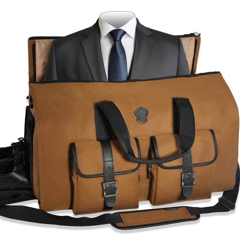 WELKINLAND 48H Garment Duffle Bags For Travel,10-Pockets Carry On Garment Bag, 3 Suit Travel Bags, 62L 2-In-1 Garment Duffel Bag, Convertible Garment bag, Boardable Garment Bag