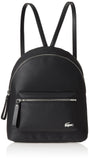 Lacoste Women's Daily Lifestyle Coated Canvas Backpack, Black, One Size