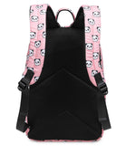 abshoo Lightweight Cute Panda Backpacks for Girls School Backpacks With Lunch Bag (Panda Pink Set)