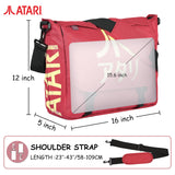 Atari Retro Expandable Messenger Bag, Retro Shoulder Satchel Bag with Japanese Logo, Cross Body, Large Capacity for College Work