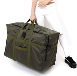 Extra Large Travel Duffel Bag Oversized Carry On Checked Luggage Bag Anti Theft Travel Tote 28'',120L (green)