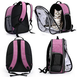 BAGLHER Cat Carrier Backpack Bubble - Fit Up to 18 Lbs - Airline-Approved Dog Backpack Carrier for Small Pets Puppies Dogs Bunny, Space Capsule Dog Carrier Backpack for Travel Outdoor Hiking, Pink