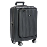 Bric's Cervia 21" Hardside Carry-On with Front Pocket, Expandable Luggage, 360° Spinner Wheels, Lightweight, TSA-Approved Locks, Durable, Dark Grey
