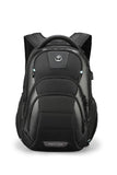 Swissdigital Design TSA Business Laptop Backpack for Men, Large Capacity Travel Backpack with Apple Find My Network and USB Charging Port Tech Backpacks Fits 17 Inch Computer Black| SD1643FB-01
