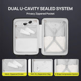 NINETYGO Carry On Luggage 22X14X9 Airline Approved with Front Pocket, 20 Inch Luggage with Front Compartment, Expandable, Double Spinner Wheels, Hardsided PC, TSA Lock (Midnight Black, Seine Max)