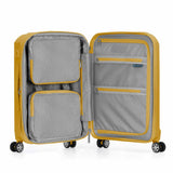 Traveler's Choice Pagosa Hardshell Expandable Luggage with Spinner Wheels, Yellow, 22-Inch Carry-on