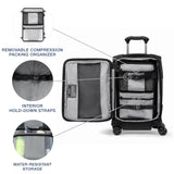 Travelpro Crew Classic Lightweight Softside Expandable Carry on Luggage, 8 Wheel Spinner Suitcase, Men and Women, Compact Carry On 20-Inch, Black