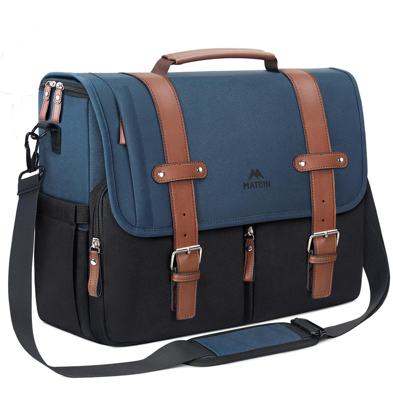 MATEIN Messenger Bag for School, Large Crossbody Satchel 15.6 inch Student College Laptop Bags with Shoulder Strap, Water Resistant Work Computer Briefcase for Office Commuting