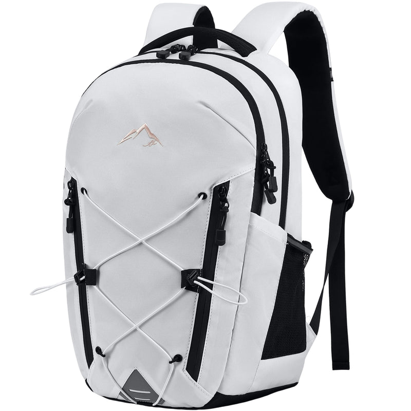 AO ALI VICTORY Women's Laptop Backpack 15.6 inch,Travel Backpack for Men,College Bookbag, Lightweight Outdoor Sport Hiking Back Pack, Everyday Daypack, White