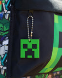 Minecraft Steve & Creeper Multicolour Backpack | Graphic Print Zip-Up Bag for Back to School | Kids Carrying Books | Unisex Kids Merch