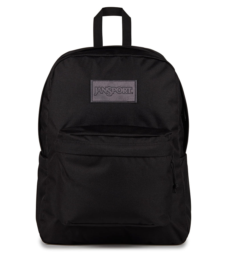 JanSport SuperBreak Plus Backpack with Padded 15-inch Laptop Sleeve and Integrated Bottle Pocket - Spacious and Durable Daypack for Work and Travel - Monochrome Black