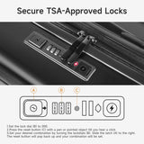 28 Inch Large Checked Luggage with Front Pocket, Expandable Hardshell Suitcase with Spinner Wheels, Hybrid Extra Large Travel Bag for Extended Stays, TSA Lock & USB Charging Ports, 28" Checked Bag