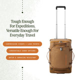 Eagle Creek Cargo Hauler XT Wheeled Duffel - Wheeled Backpack Duffel - Deployable Backpack Straps - Lockable U-Lid & Easy Access Compartment - 21.5" - Iron Orange