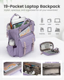 LOVEVOOK Laptop Backpack for Women, 15.6 Inch Teacher Nurse Bag Work Travel Computer Backpacks Purse, College Bookbag for School, Water Resistant Daypack, 15.6 inch