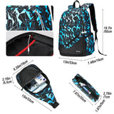 bunie School Backpack for Boys Large Bookbag Boys Backpacks Elementary Middle High School Bags Kids Cool Back Pack Children 7 8 9 10 11 12 13 14 15 16 Years Old (Blue)
