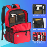 Soccer Bag, Lightweight Soccer backpack with Ball Compartment & Shoe Compartment for Basketball Volleyball & Football, Large and Water Resistant Sports Backpack for Son Daughter Men Women Red
