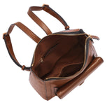 Fossil Women's Parker LiteHide™ Leather Mini Backpack Purse Handbag, Medium Brown (Model: ZB1921200)
