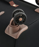 London Fog Nottingham 25 Inch Expandable Spinner Softside Suitcase, Black Chestnut