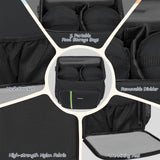 ANILD Dog Travel Backpack - Airline Approved Double-layer Pet Travel Bag Accessories with 2 Food Storage Bag and 2 Foldable Silicone Bowls for Hiking & Camping