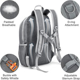 G4Free 12L/20L Small Hiking Backpack RFID Mini Rucksack Compact Multipurpose Daypacks for Men Women Camping Walking Daytrip Travel, Light Grey, 12l, Daypacks