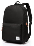 VASCHY School backpack, Lightweight Casual Classic Water-resistant School Rucksack Travel Backpack 15 inch Laptop Black