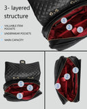 VH&GRED Luxury Carry on Luggage for Women Designer Underseat Carry On Luggage with Wheels Diamond Quilted Leather Carry On Luggage Vintage Style Suitcases with Wheels